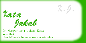 kata jakab business card